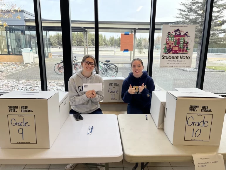 Bishop Alexander Carter Catholic Secondary School’s entire student population participated in a school-wide mock election on Oct. 20 as part of the Student Vote program. Sixteen schools in the Sudbury Catholic District School Board (SCDSB) registered with the program, which ran parallel with the municipal election. 